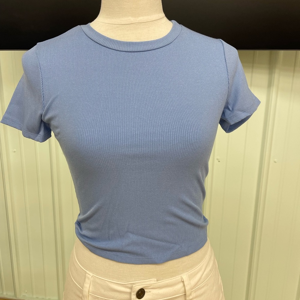 Vici Baby Crop Ribbed T-shirt